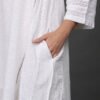 DELICATE HAND THREAD EMBROIDERED COTTON SLUB CREPE CHOGA KURTA & PANT (Set of 2)